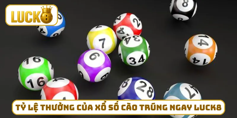 Tỷ lệ thưởng của xổ số cào trúng ngay LUCK8